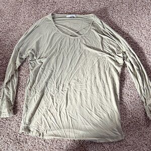 Elegant Long Sleeve Top in Light Olive